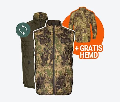 Deer Stalker Camo Set: Weste + Gratis Hemd